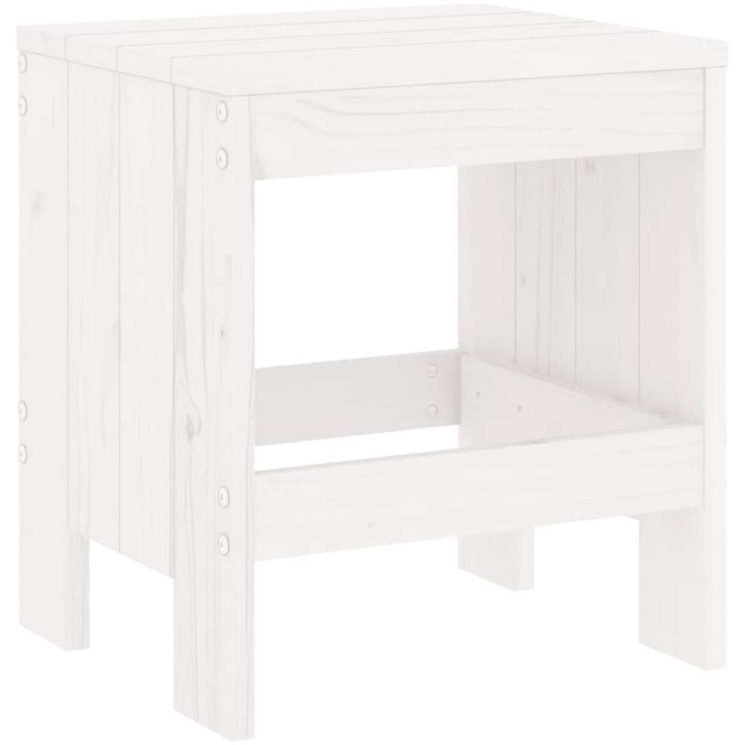 Trädgårdspallar 2 st vit massiv furu vidaXL 40 x 36 x 45 cm – bild 6