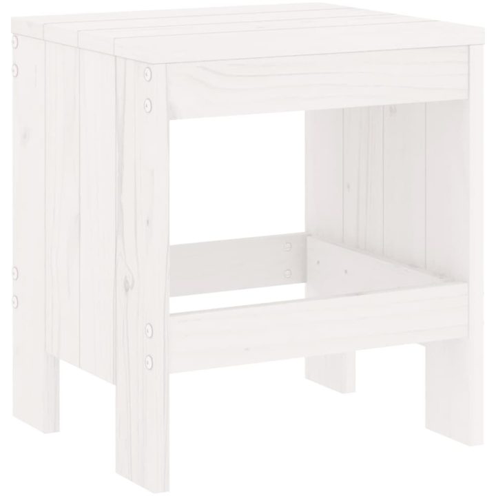 Trädgårdspallar 2 st vit massiv furu vidaXL 40 x 36 x 45 cm – bild 6