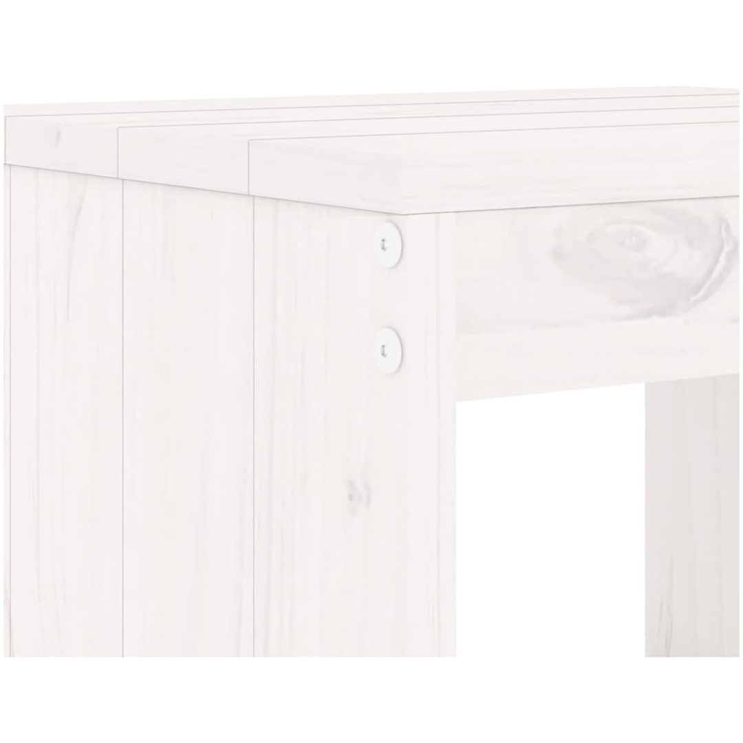 Trädgårdspallar 2 st vit massiv furu vidaXL 40 x 36 x 45 cm – bild 7