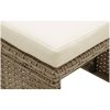Trädgårdspallar 4 st med dynor konstrotting beige vidaXL – miniatyr 6