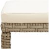 Trädgårdspallar 4 st med dynor konstrotting beige vidaXL – miniatyr 7
