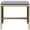 Trädgårdspallar m. dynor 4 st mix beige 40x40x35cm konstrotting vidaXL – miniatyr 5