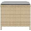 Trädgårdspallar m. dynor 4 st mix beige 40x40x35cm konstrotting vidaXL – miniatyr 6