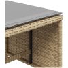 Trädgårdspallar m. dynor 4 st mix beige 40x40x35cm konstrotting vidaXL – miniatyr 9