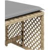 Trädgårdspallar m. dynor 4 st mix beige 41x41x36cm konstrotting vidaXL – miniatyr 9