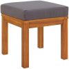 Trädgårdspallar med dynor 2 st 40x40x42 cm massivt akaciaträ vidaXL – miniatyr 3