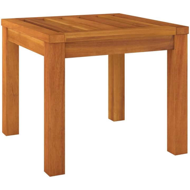 Trädgårdspallar med dynor 2 st 40x40x42 cm massivt akaciaträ vidaXL – bild 4