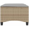 Trädgårdspallar med dynor 2 st, beige 55x55x36 cm konstrotting vidaXL – miniatyr 4