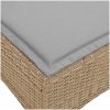 Trädgårdspallar med dynor 2 st, beige 55x55x36 cm konstrotting vidaXL – miniatyr 7