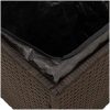 Trädgårdspallar med dynor 2 st, brun 40x40x43 cm konstrotting vidaXL – miniatyr 11