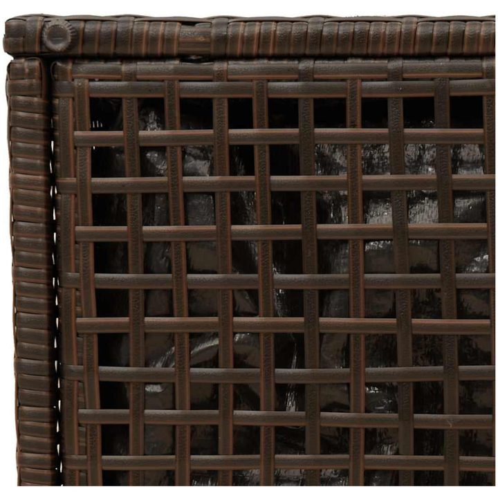 Trädgårdspallar med dynor 2 st, brun 40x40x43 cm konstrotting vidaXL – bild 12