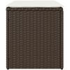 Trädgårdspallar med dynor 2 st, brun 40x40x43 cm konstrotting vidaXL – miniatyr 7