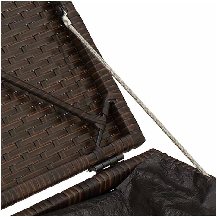 Trädgårdspallar med dynor 2 st, brun 40x40x43 cm konstrotting vidaXL – bild 10