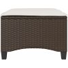 Trädgårdspallar med dynor 2 st, brun 55x55x36 cm konstrotting vidaXL – miniatyr 4