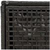 Trädgårdspallar med dynor 2 st svart 40x40x43 cm konstrotting vidaXL – miniatyr 12