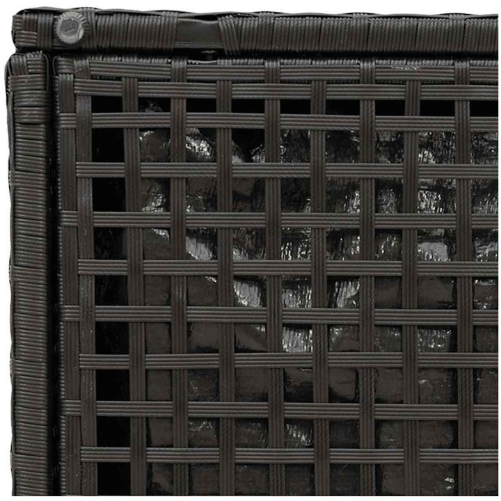 Trädgårdspallar med dynor 2 st svart 40x40x43 cm konstrotting vidaXL – bild 12