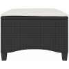 Trädgårdspallar med dynor 2 st svart 55x55x36 cm konstrotting vidaXL – miniatyr 4