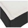Trädgårdspallar med dynor 2 st svart 55x55x36 cm konstrotting vidaXL – miniatyr 7