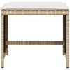 Trädgårdspallar med dynor 4 st beige 40x40x35 cm konstrotting vidaXL – miniatyr 5