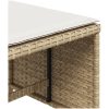 Trädgårdspallar med dynor 4 st beige 40x40x35 cm konstrotting vidaXL – miniatyr 9