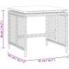 Trädgårdspallar med dynor 4 st beige 41x41x36 cm konstrotting vidaXL – miniatyr 11