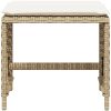 Trädgårdspallar med dynor 4 st beige 41x41x36 cm konstrotting vidaXL – miniatyr 5
