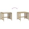 Trädgårdspallar med dynor 4 st beige 41x41x36 cm konstrotting vidaXL – miniatyr 7