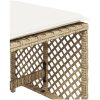 Trädgårdspallar med dynor 4 st beige 41x41x36 cm konstrotting vidaXL – miniatyr 9