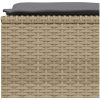 Trädgårdspallar med dynor 4 st beige konstrotting vidaXL – miniatyr 6