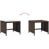 Trädgårdspallar med dynor 4 st brun 40x40x35 cm konstrotting vidaXL – miniatyr 7