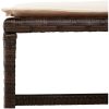 Trädgårdspallar med dynor 4 st brun 40x40x35 cm konstrotting vidaXL – miniatyr 8