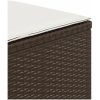Trädgårdspallar med dynor 4 st brun 40x40x35 cm konstrotting vidaXL – miniatyr 9