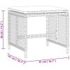 Trädgårdspallar med dynor 4 st brun 41x41x36 cm konstrotting vidaXL – miniatyr 11
