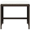 Trädgårdspallar med dynor 4 st brun 41x41x36 cm konstrotting vidaXL – miniatyr 5