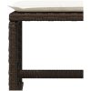 Trädgårdspallar med dynor 4 st brun 41x41x36 cm konstrotting vidaXL – miniatyr 8