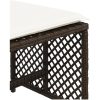 Trädgårdspallar med dynor 4 st brun 41x41x36 cm konstrotting vidaXL – miniatyr 9