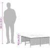 Trädgårdspallar med dynor 4 st brun konstrotting vidaXL – miniatyr 8