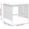 Trädgårdspallar med dynor 4 st grå 40x40x35 cm konstrotting vidaXL – miniatyr 11