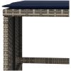 Trädgårdspallar med dynor 4 st grå 40x40x35 cm konstrotting vidaXL – miniatyr 8