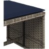 Trädgårdspallar med dynor 4 st grå 40x40x35 cm konstrotting vidaXL – miniatyr 9