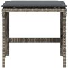 Trädgårdspallar med dynor 4 st grå 41x41x36 cm konstrotting vidaXL – miniatyr 5