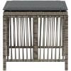 Trädgårdspallar med dynor 4 st grå 41x41x36 cm konstrotting vidaXL – miniatyr 6