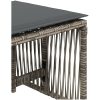Trädgårdspallar med dynor 4 st grå 41x41x36 cm konstrotting vidaXL – miniatyr 9