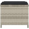 Trädgårdspallar med dynor 4 st ljusgrå 40x40x35 cm konstrotting vidaXL – miniatyr 6