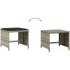Trädgårdspallar med dynor 4 st ljusgrå 40x40x35 cm konstrotting vidaXL – miniatyr 7