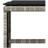 Trädgårdspallar med dynor 4 st ljusgrå 40x40x35 cm konstrotting vidaXL – miniatyr 8