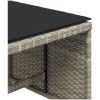 Trädgårdspallar med dynor 4 st ljusgrå 40x40x35 cm konstrotting vidaXL – miniatyr 9