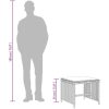 Trädgårdspallar med dynor 4 st ljusgrå 40x40x35 cm konstrotting vidaXL – miniatyr 10