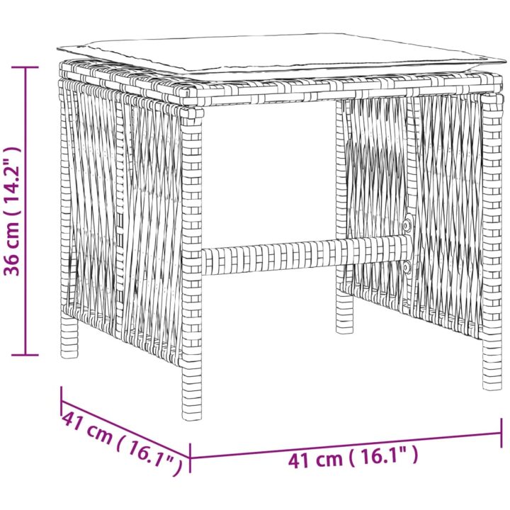 Trädgårdspallar med dynor 4 st ljusgrå 41x41x36 cm konstrotting vidaXL – bild 11