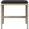 Trädgårdspallar med dynor 4 st ljusgrå 41x41x36 cm konstrotting vidaXL – miniatyr 5